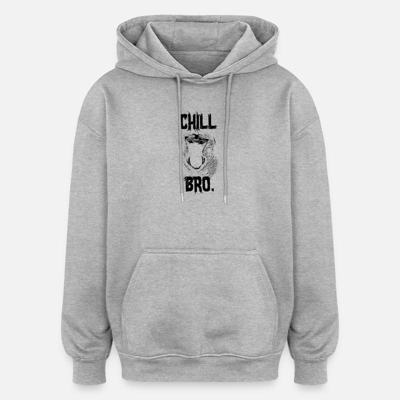 Chill Bro Proboscis Monkey Gift - Oversized Unisex Hoodie - heather grey