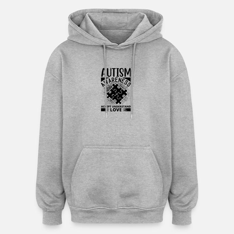 Vibrant pattern on elegant fabric - Oversized Unisex Hoodie - heather grey