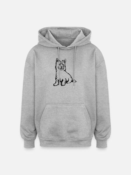 Cairn Terrier - Oversized Unisex Hoodie - heather grey