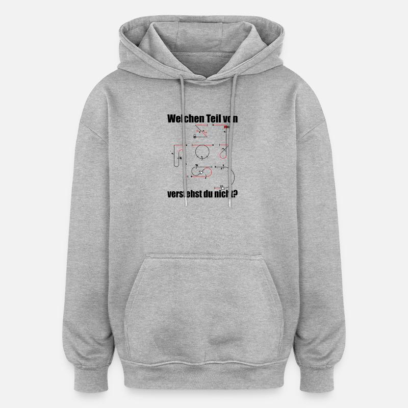 Aresti Symbole Kunstflug Programm Modellpilot - Oversized Unisex Hoodie - Grau meliert