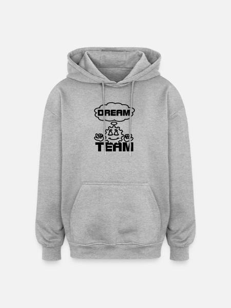 Dream team gear - Oversized Unisex Hoodie - heather grey