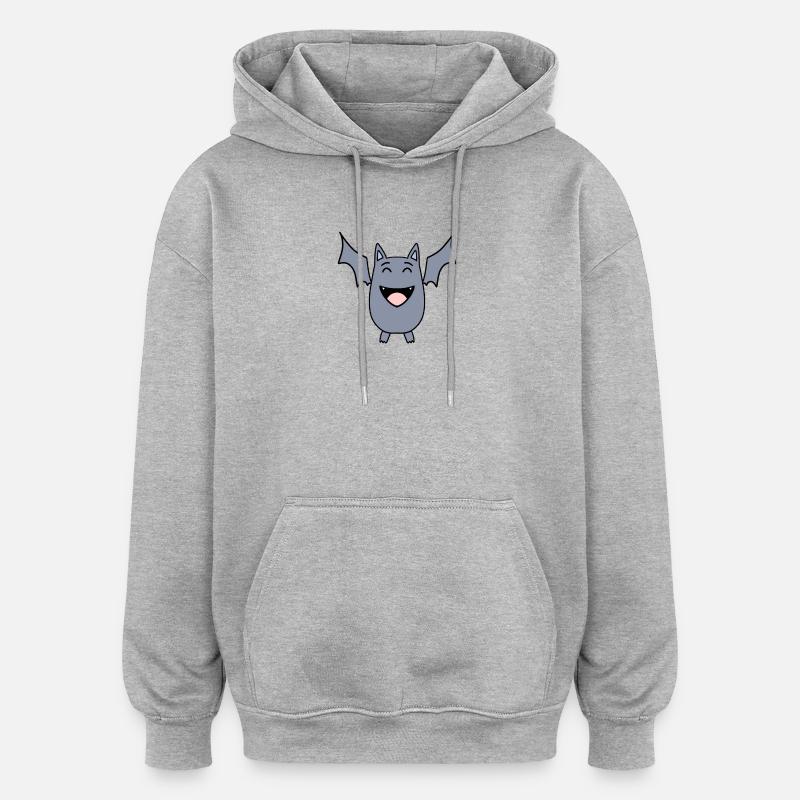 Chauve-souris - Sweat à capuche oversize unisexe - gris chiné