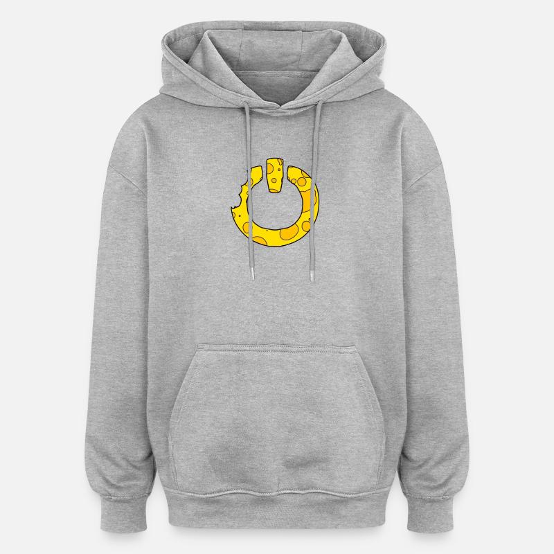 Cheese Power on Switch - Oversized Unisex Hoodie - heather grey