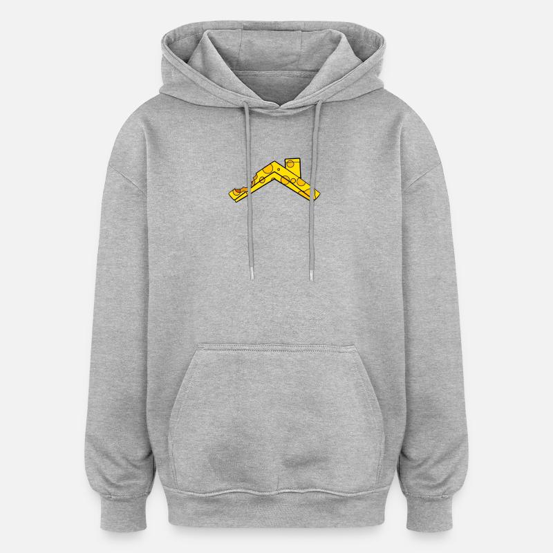 Käse Dach - Oversized Unisex Hoodie - Grau meliert