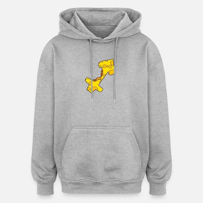 Signe du zodiaque Sagittaire - Sweat à capuche oversize unisexe - gris chiné