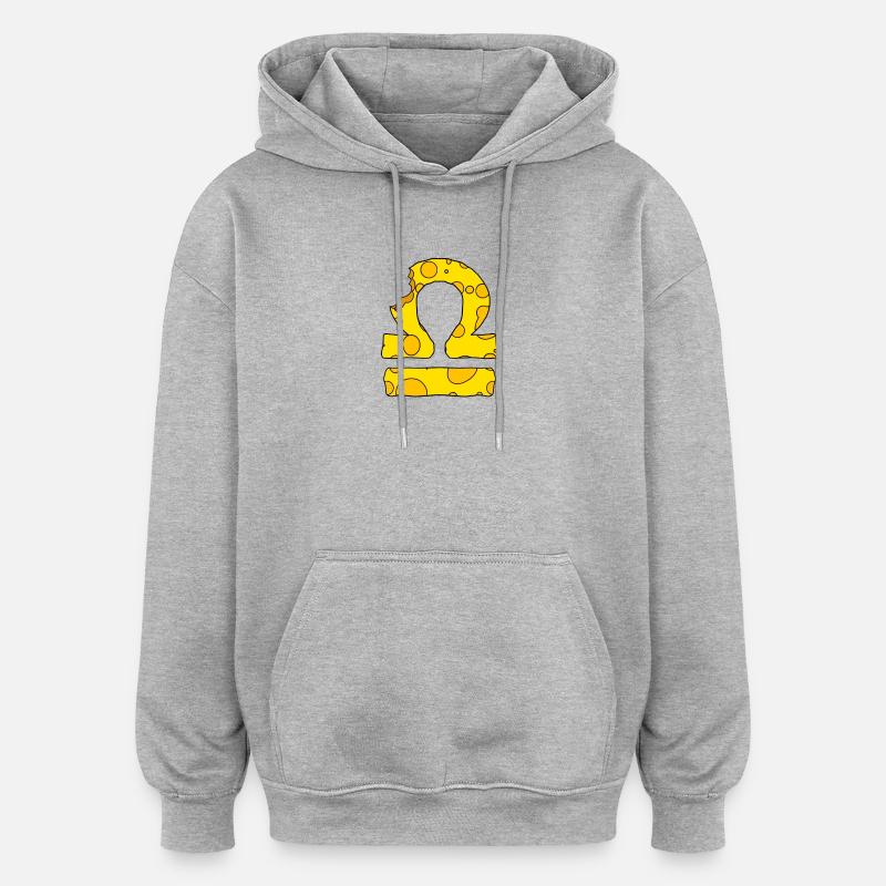 Zodiac Sternzeichen Waage - Oversized Unisex Hoodie - Grau meliert