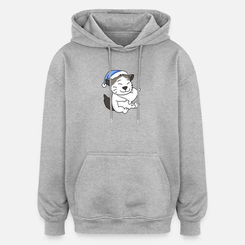Katze Katzenrasse Ragdoll - Oversized Unisex Hoodie - Grau meliert