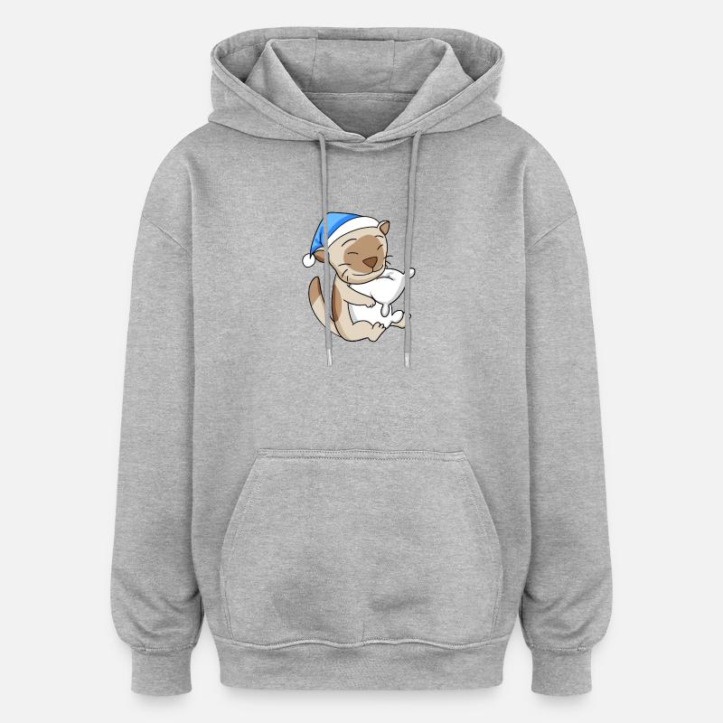 Chat Cat Race Chat Birman - Sweat à capuche oversize unisexe - gris chiné