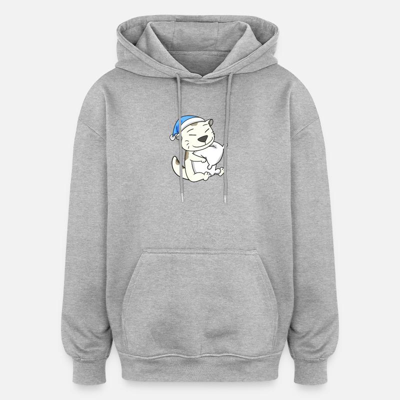Katze Katzenrasse Devon Rex - Oversized Unisex Hoodie - Grau meliert