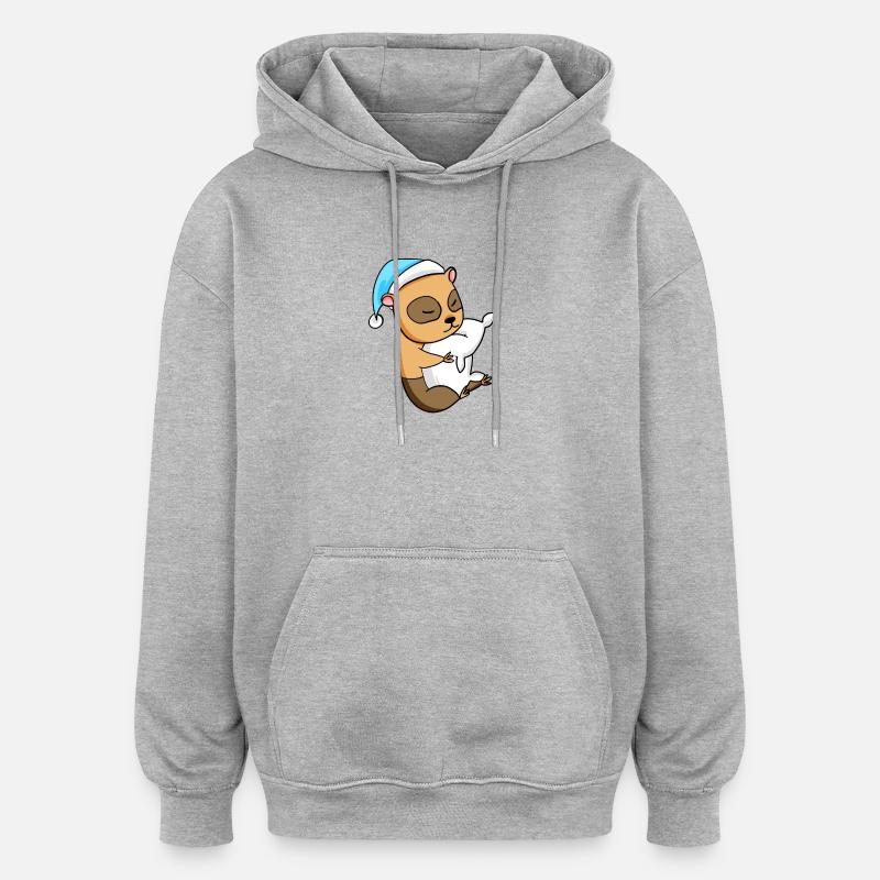 Cochon d’Inde Bébé - Sweat à capuche oversize unisexe - gris chiné