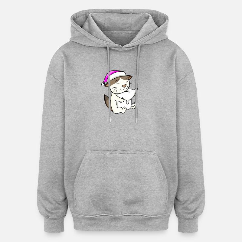 Cat cat breed RagaMuffin - Oversized Unisex Hoodie - heather grey