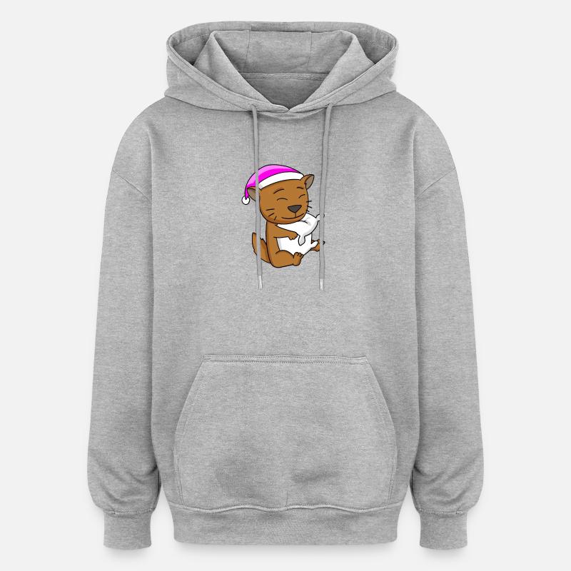 Cat cat breed Somali - Oversized Unisex Hoodie - heather grey