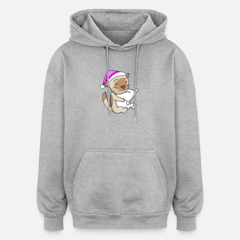 Chat Cat Race Chat Birman - Sweat à capuche oversize unisexe - gris chiné