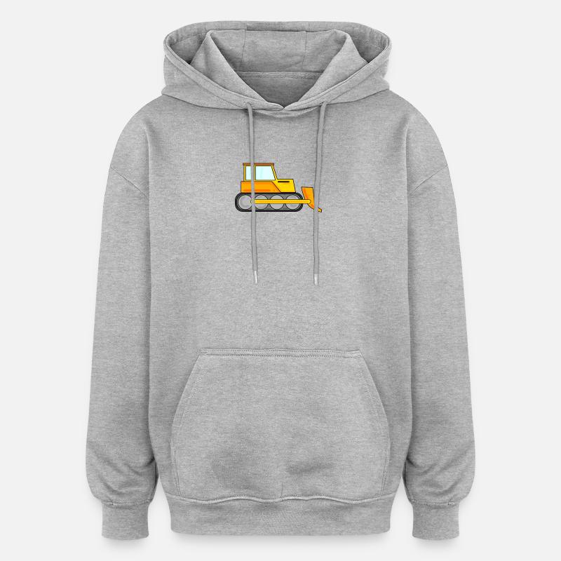 Remorque de construction - Sweat à capuche oversize unisexe - gris chiné