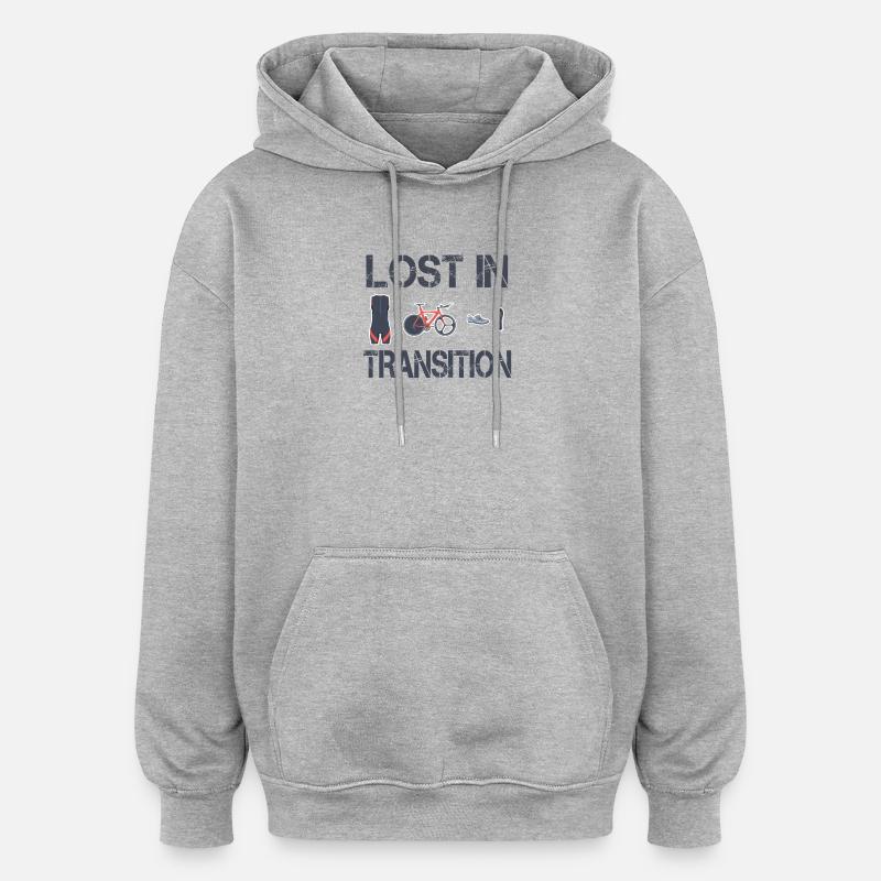 Lost In Transition Triathlet Triathlon - Oversized Unisex Hoodie - Grau meliert