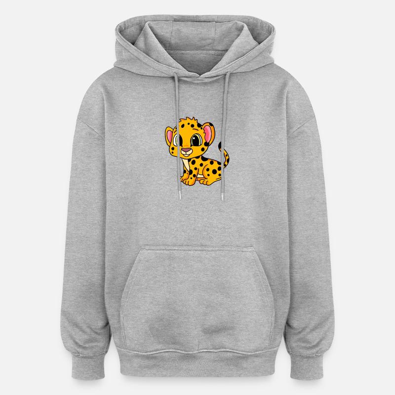 Cheetah - Oversized Unisex Hoodie - heather grey