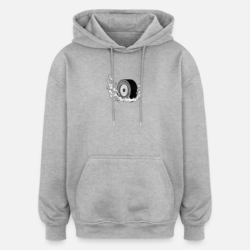 Pneus à la dérive - Sweat à capuche oversize unisexe - gris chiné
