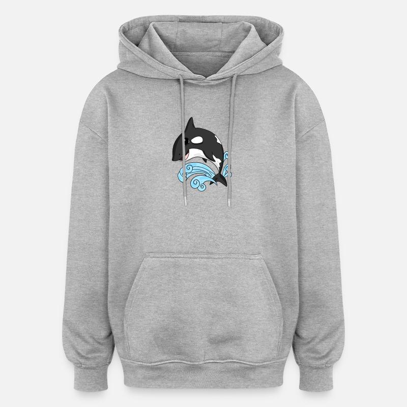Killer whale - Oversized Unisex Hoodie - heather grey