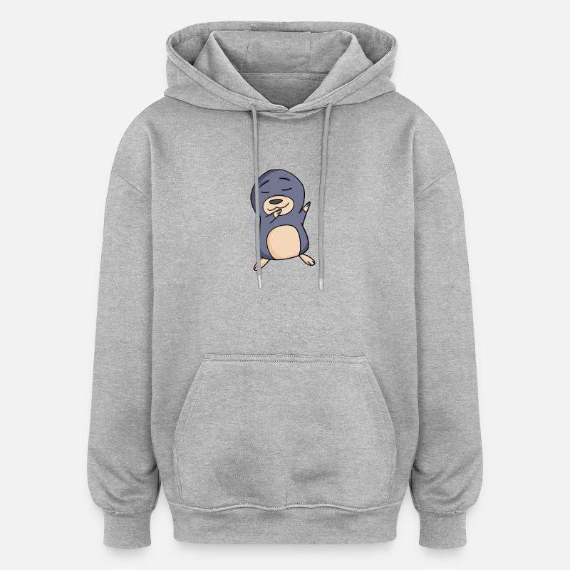 Mole - Oversized Unisex Hoodie - heather grey