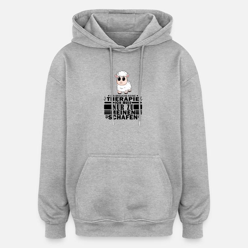 Schafe Schaf Schafzüchter Geschenk - Oversized Unisex Hoodie - Grau meliert