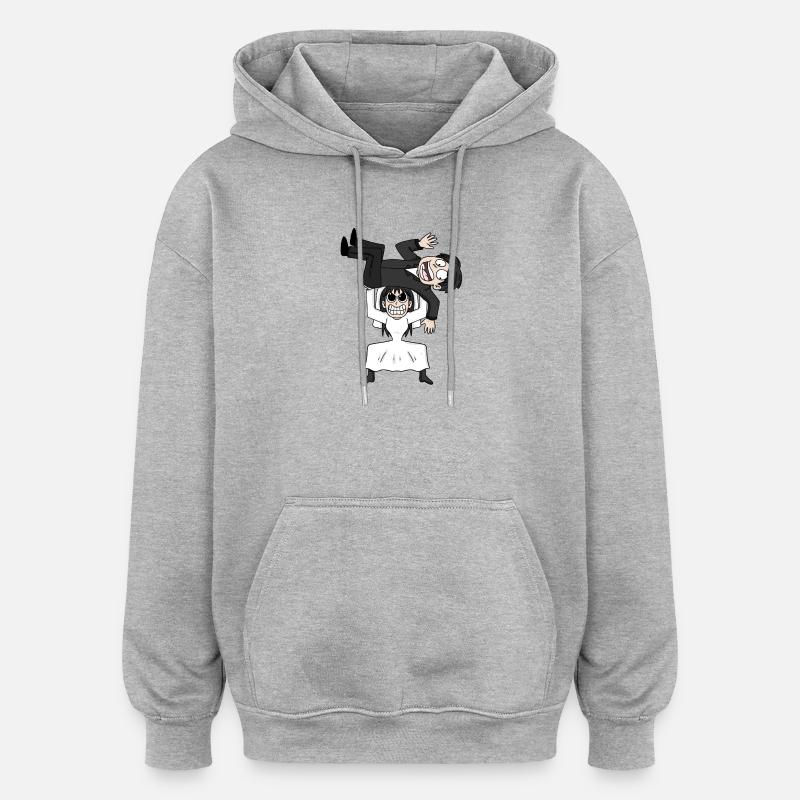 Drôle de mème de mariage - Sweat à capuche oversize unisexe - gris chiné
