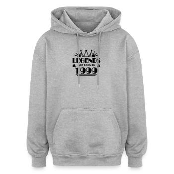 1999 - Jahrgang 1999 - Oversized Unisex Hoodie - Grau meliert - Vorne - Noah (186cm)