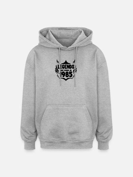 1985 - Born 1985 - Oversized Unisex Hoodie - heather grey
