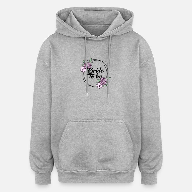 Bride Hen Party - Bride JGA - Sweat à capuche oversize unisexe - gris chiné
