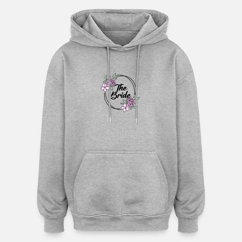 Bride Hen Party - Bride JGA - Sweat à capuche oversize unisexe - gris chiné
