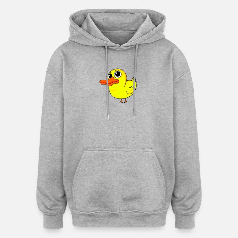 Canard - Sweat à capuche oversize unisexe - gris chiné