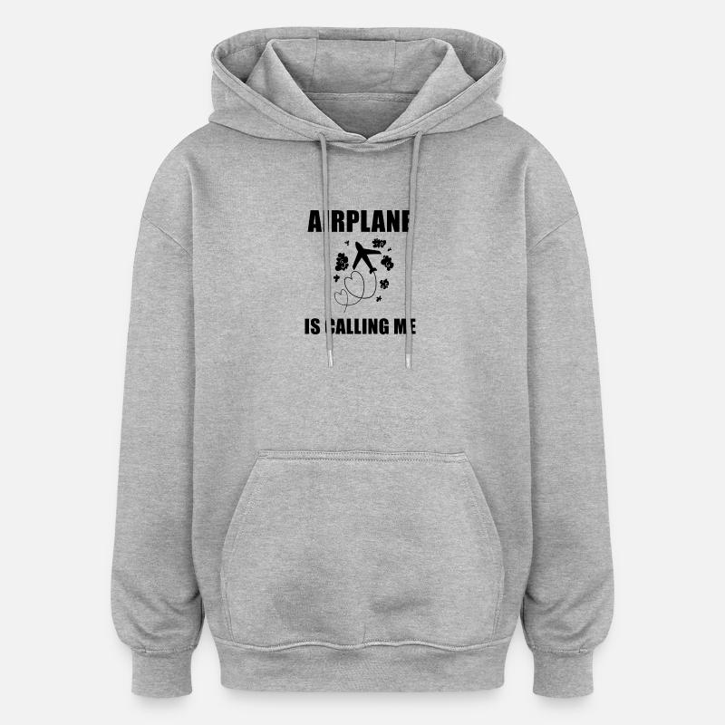 Avions Avion - Sweat à capuche oversize unisexe - gris chiné