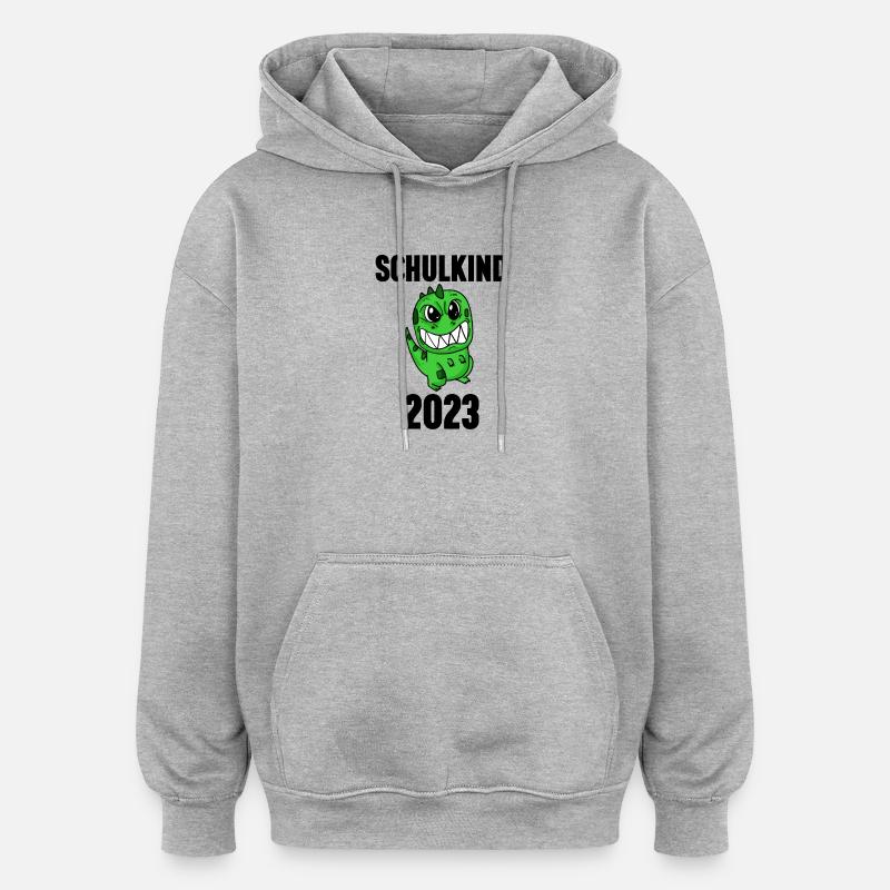 Schuldkind Einschulung 2023 - Oversized Unisex Hoodie - Grau meliert