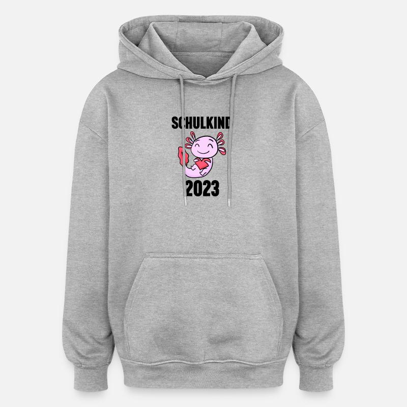 Schuldkind Einschulung 2023 - Oversized Unisex Hoodie - Grau meliert