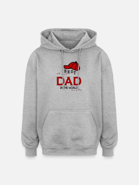 Dad, Dad, Father's Day - Oversized Unisex Hoodie - heather grey