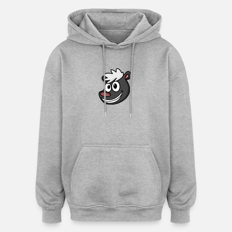Mouffette - Sweat à capuche oversize unisexe - gris chiné
