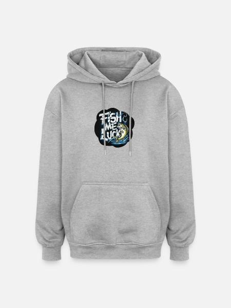 Fish Comfort Moto Design - Oversized Unisex Hoodie - heather grey