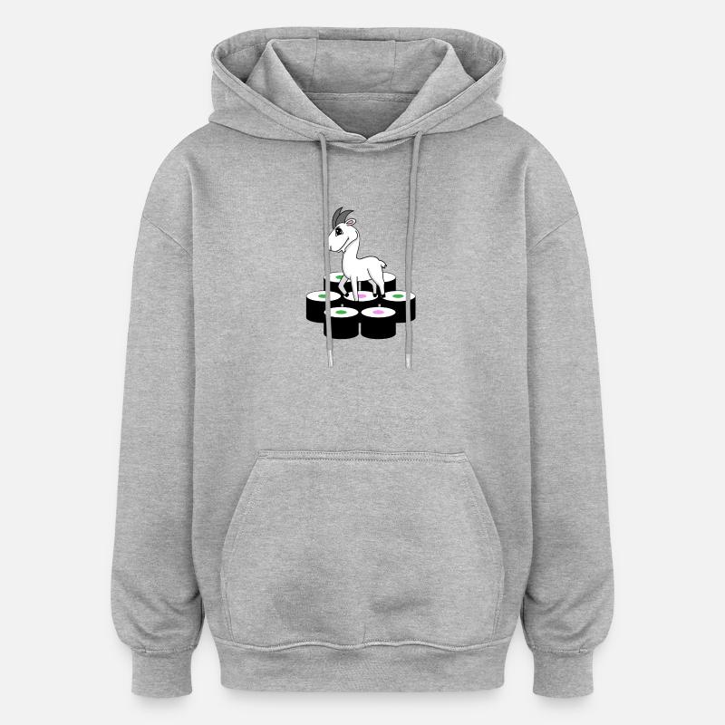 Goat Sushi - Oversized Unisex Hoodie - heather grey