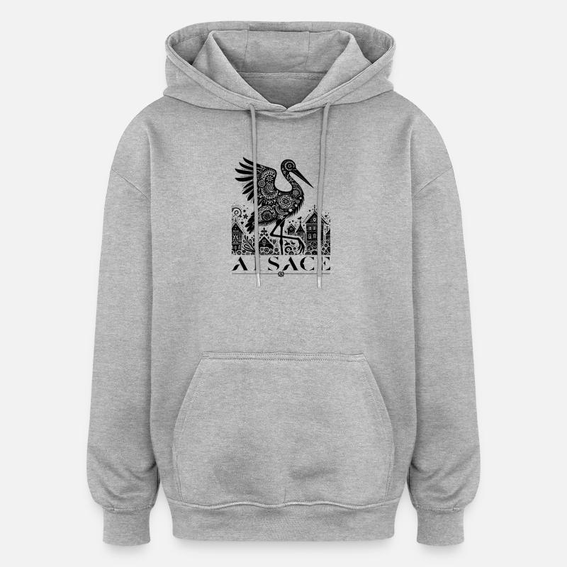 ELSASS - Oversized Unisex Hoodie - Grau meliert