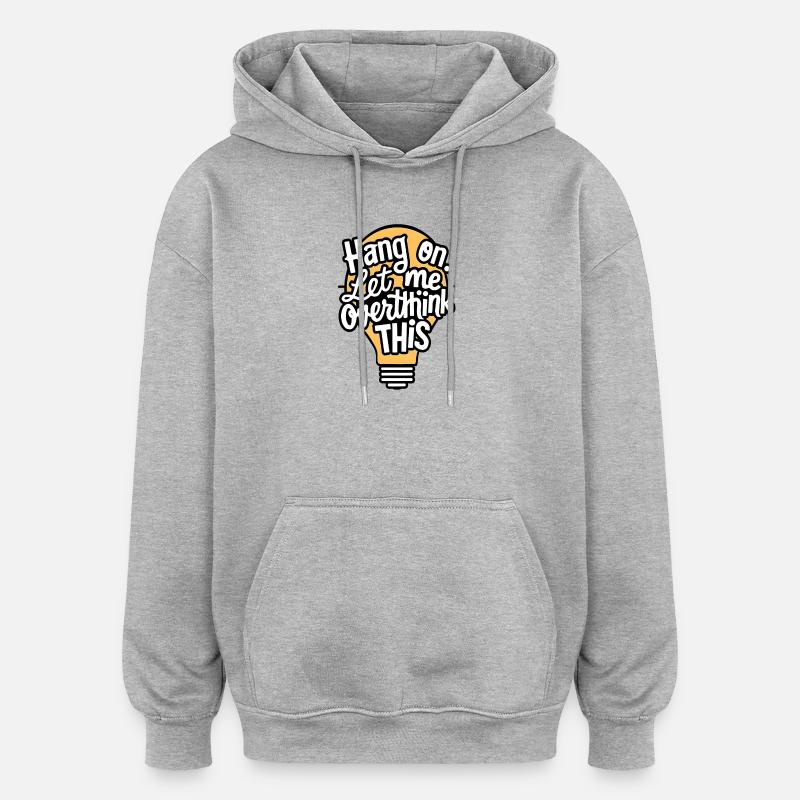 Kreative Idee Lampendesign - Oversized Unisex Hoodie - Grau meliert