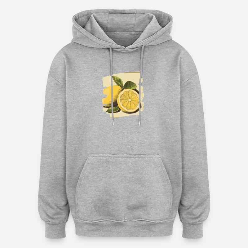 Citron - Sweat à capuche oversize unisexe - gris chiné