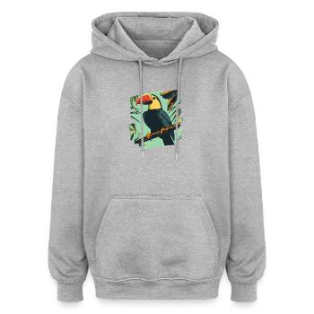 Tukaani - Unisex oversize huppari - harmaasävyinen - Edestä - Noah (186cm)