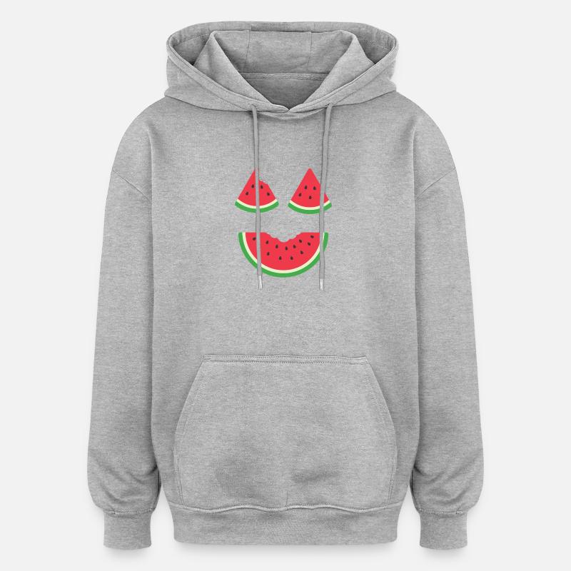 Costume de melon Carnaval Pastèque - Sweat à capuche oversize unisexe - gris chiné