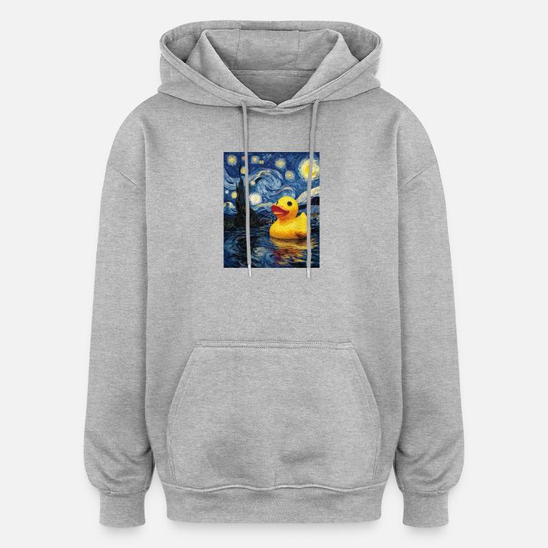 Quietscheentchen - Oversized Unisex Hoodie - Grau meliert