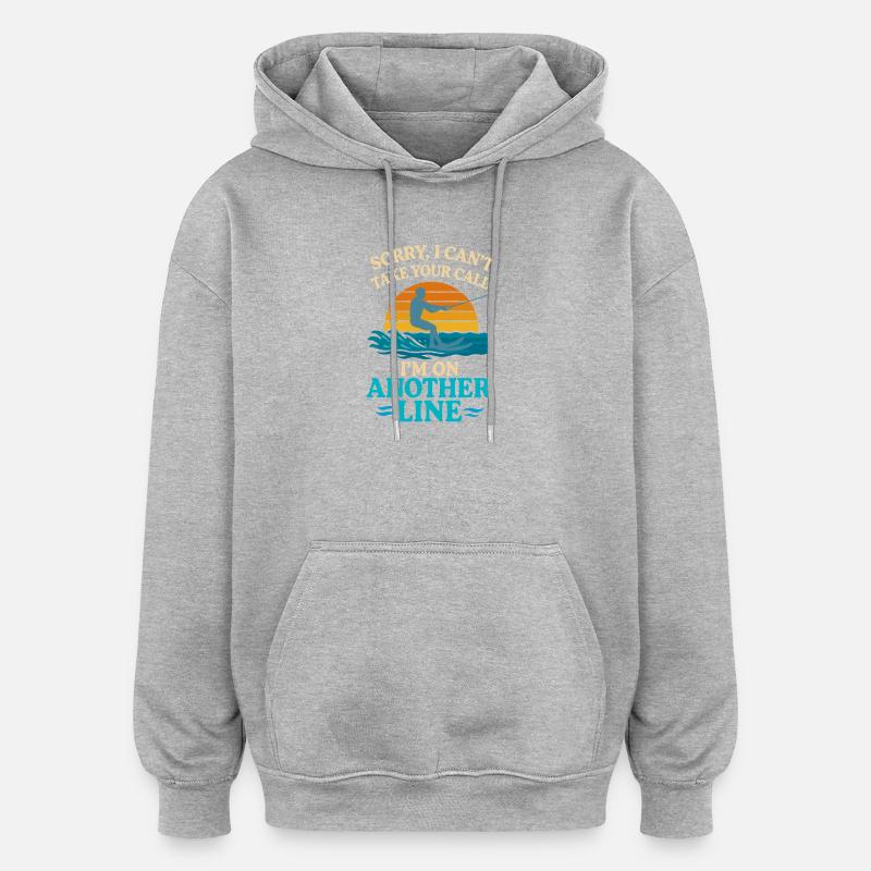 Dame tortue folle - Sweat à capuche oversize unisexe - gris chiné