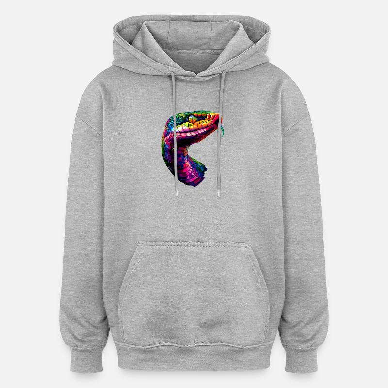 snake, python, cobra, rattlesnake, snakes - Oversized Unisex Hoodie - heather grey