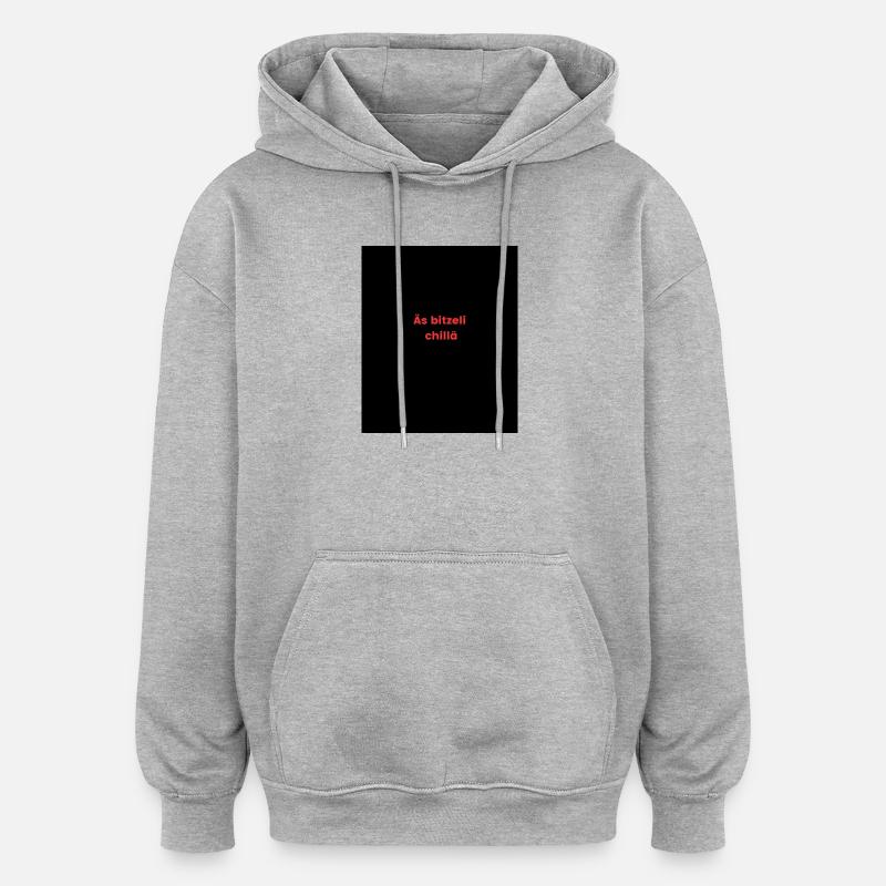 Äs bitzeli chillä T-Shirt classique - Sweat à capuche oversize unisexe - gris chiné