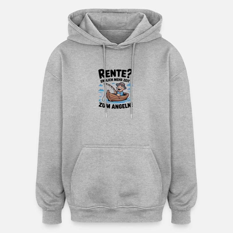 Cadeau de pêcheur Idée cadeau parfaite - Sweat à capuche oversize unisexe - gris chiné