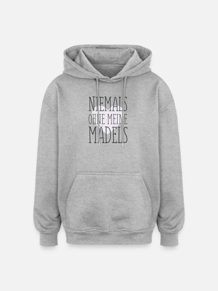 Mes filles disent - Sweat à capuche oversize unisexe - gris chiné