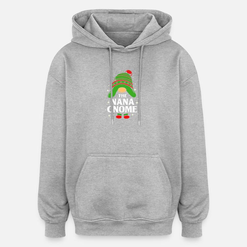 Gnom Oma Spanisch - Oversized Unisex Hoodie - Grau meliert