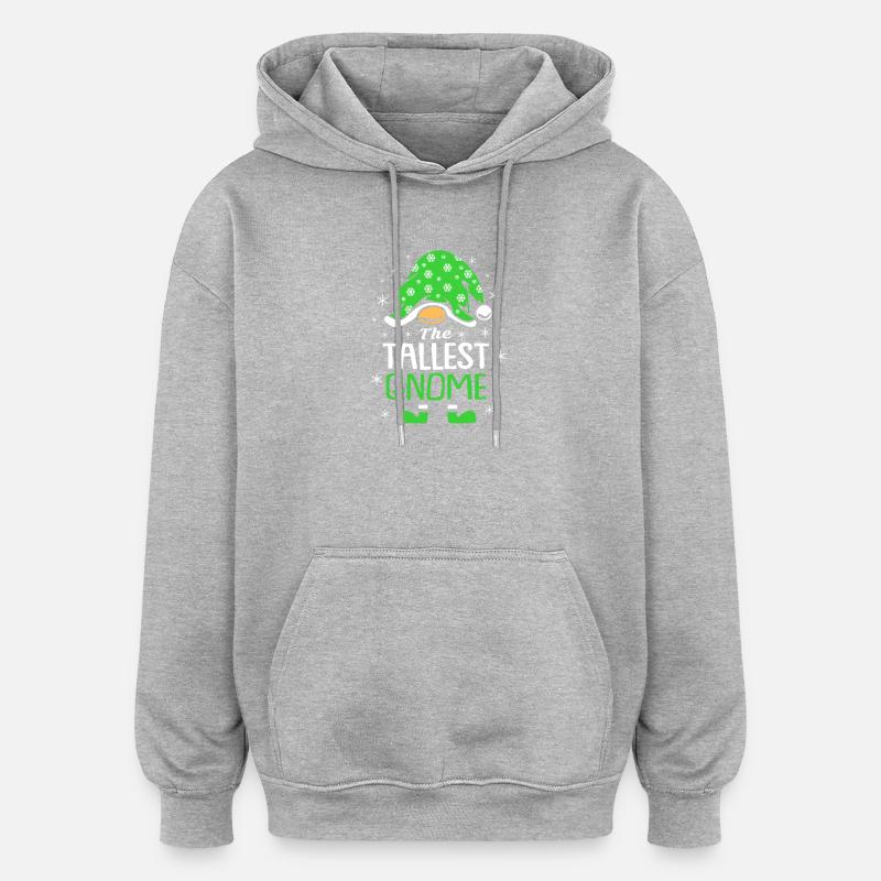 Gnome - Sweat à capuche oversize unisexe - gris chiné